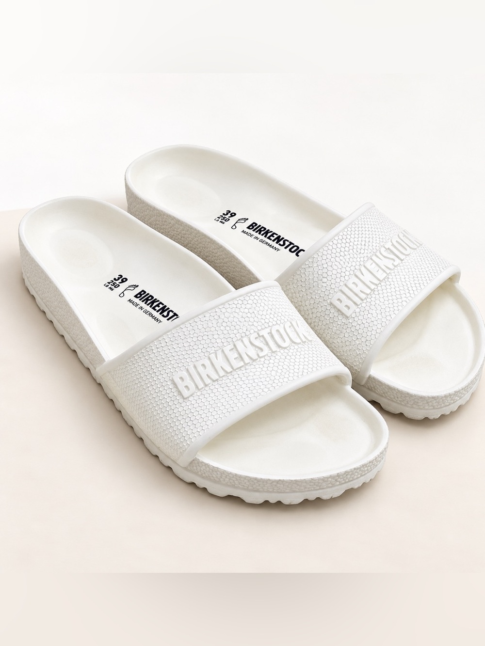 Birkenstock Barbados EVA White Slide Sandals Women’s Size 8 / EU 39 Narrow
